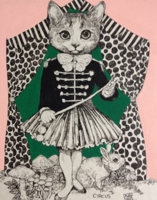 Cat dress rabbit back polka - free cats wallpaper for mobile