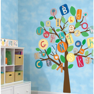 Childs room tree colorful letters - free happy birthday wallpaper for tablet