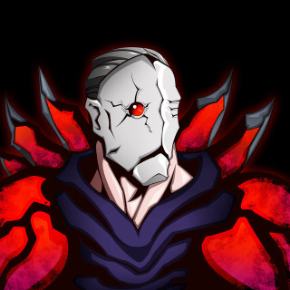 Demonic man red eyes white - a red eye free wallpaper for tablet