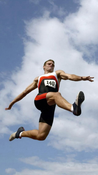 Man jumping competition event grass - fabien charuau free wallpaper for mobile