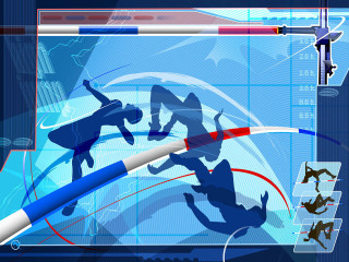 Blue white surfboard person air 2 - neogeo free wallpaper