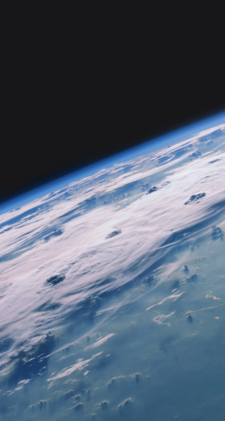 Earth view from space clouds - redshift free wallpaper for mobile