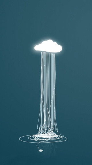 Cloud lights hanging strings floating - a cloud free wallpaper