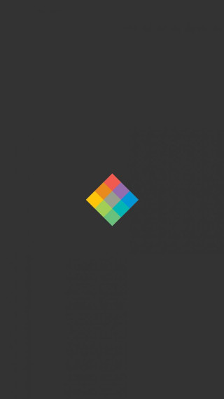 Black background colorful square logo - free minimalism wallpaper for mobile