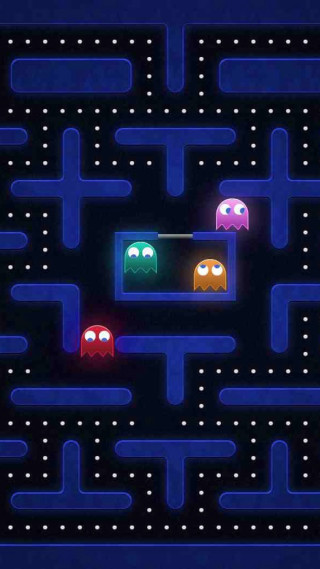 Pacman maze game pacman - a game free wallpaper for mobile