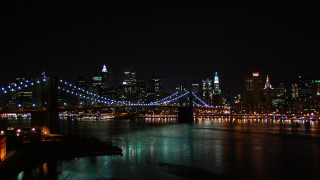 City skyline night bridge river 32 - christo free wallpaper
