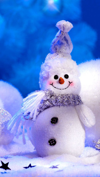 Snowman hat scarf star snowman - folk art free wallpaper for mobile