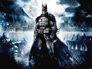Batman standing rain bat shoulder - the rain free wallpaper