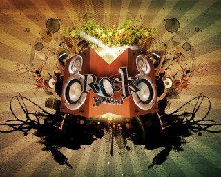 Rock and roll sign speakers - speaker free wallpaper