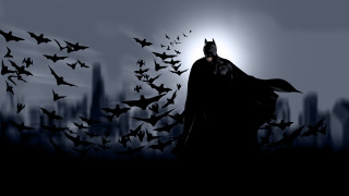Batman city bats flying full - a batman free wallpaper