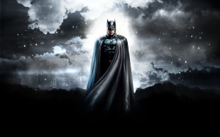 Man batman costume clouds full - a man in a batman costume free wallpaper