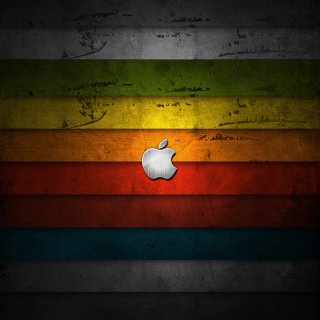 Apple logo multicolored wallpaper grungy - art green free wallpaper for tablet