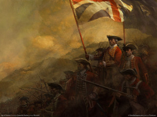 Men uniform holding flag hill - man free wallpaper