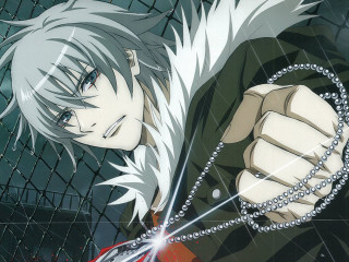Man white hair chain gun - a chain free wallpaper for desktop