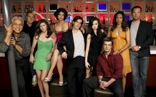 Bar group photo suit dress - a woman in a dress free wallpaper