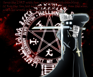 Cartoon character sword pentagramus image - occult free wallpaper