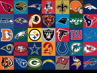 Nfl logos multicolored background squares - a large group free wallpaper