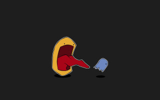 Cartoon character knife mouth blue - a blue object free wallpaper for desktop