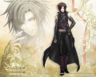 Anime black coat gold dragon - a gold background free wallpaper