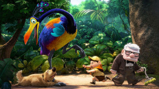 Cartoon bird man dog jungle - a cartoon scene free wallpaper