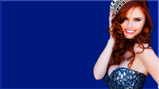 Woman tiara smiling camera blue - a tiara free wallpaper