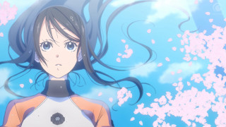 Woman long hair blue sky 2 - field free wallpaper for desktop