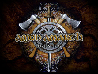 Amon amarth logo axes shield - a band free wallpaper