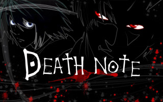 Death note creepy face blood - blood splatter free wallpaper