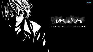Man blackshirt whitehair darkbackground deathnote - death free wallpaper