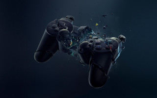 Video game controller flying debris - a video game controller free wallpaper