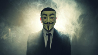 Man suit mask cigarette face - les automatiste free wallpaper