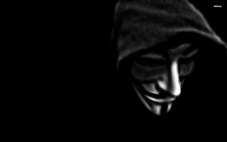 Masked man dark background white - shadow free wallpaper