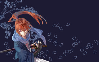 Anime red hair sword character - arthur pan free wallpaper