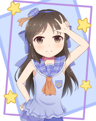 Girl blue dress stars neck - star free wallpaper for mobile