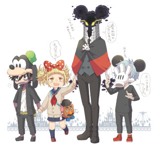 Cartoon characters statue mickey goofy - a group of cartoon characters free wallpaper for tablet