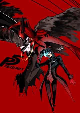 Man demon face tail drawing - aya goda free wallpaper for mobile