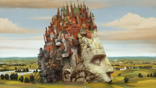 Surreal castle giant face field - alejandro burdisio free wallpaper