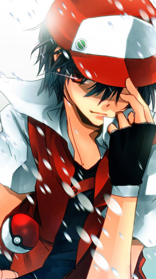 Man red white hat shirt - mannerism free wallpaper for mobile