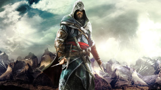 Man hooded outfit sword mountain - outfit holding free wallpaper for desktop