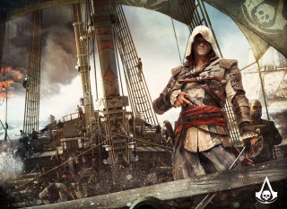 Pirate man boat harbor ships - aaa game free wallpaper for desktop