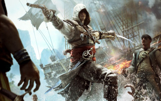 Pirate men boat water sword - a group of men free wallpaper