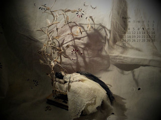 White cloth bed tree corner - a white cloth free wallpaper