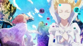 Anime woman man sky holding - a anime scene free wallpaper