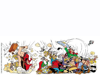 Cartoon people pile trash man - action scene free wallpaper