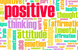 Positive thoughts optimism happiness mindset - a word cloud free wallpaper