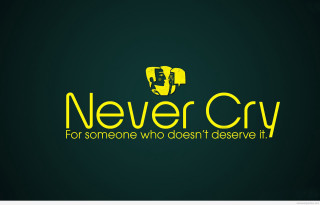 Never cry logo design image - a company free wallpaper