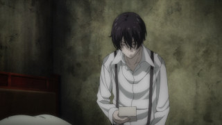 Man white shirt suspenders room - yukito kishiro free wallpaper