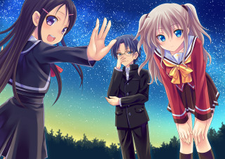 Anime characters night sky stars 11 - a night sky free wallpaper