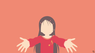 Woman arms outstretched red pink - vector art free wallpaper for desktop