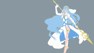 Blue dress yellow sword star - a blue dress holding free wallpaper